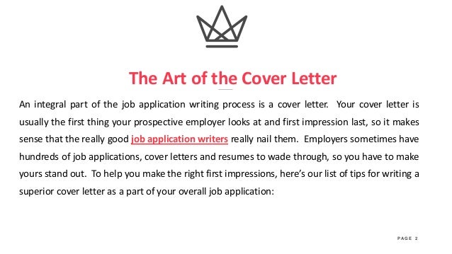The Art Of The Cover Letter