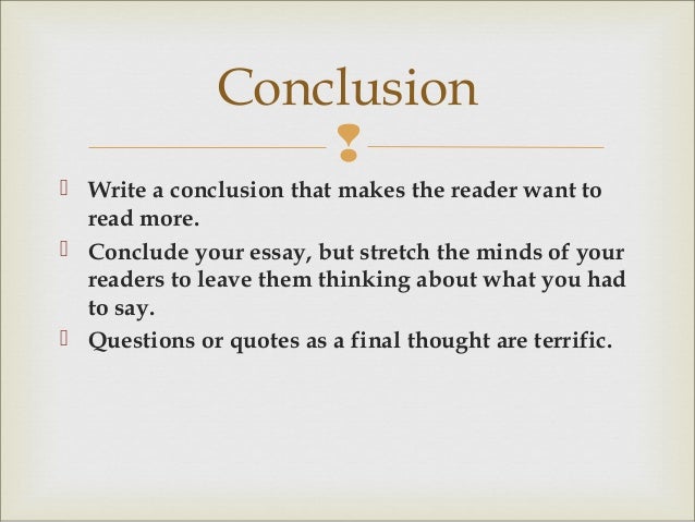 How to write an art essay conclusion