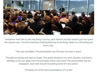 The Art of the Presentation