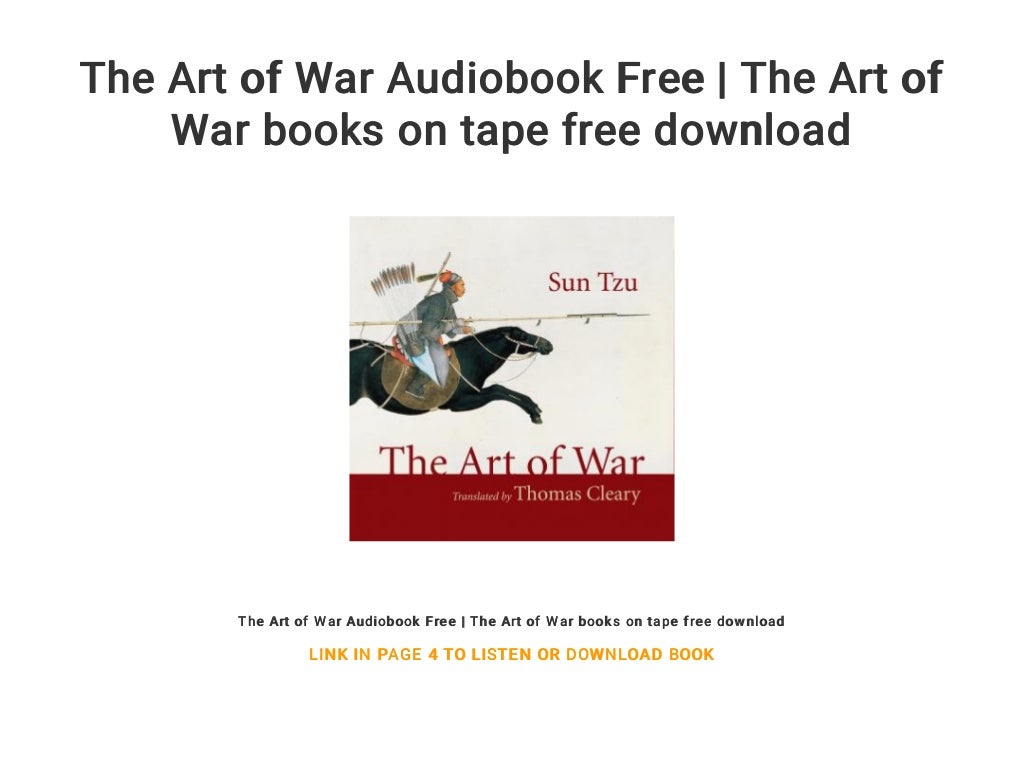 The Art of War Audiobook Free | The Art of War books on tape free dow…