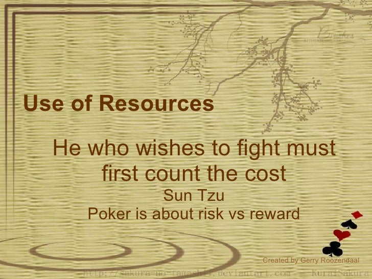 Poker according to sun tzu
