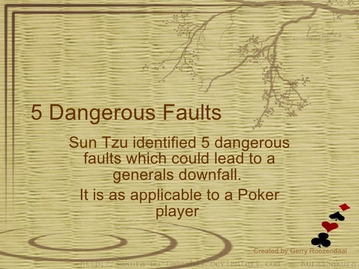 Poker according to sun tzu