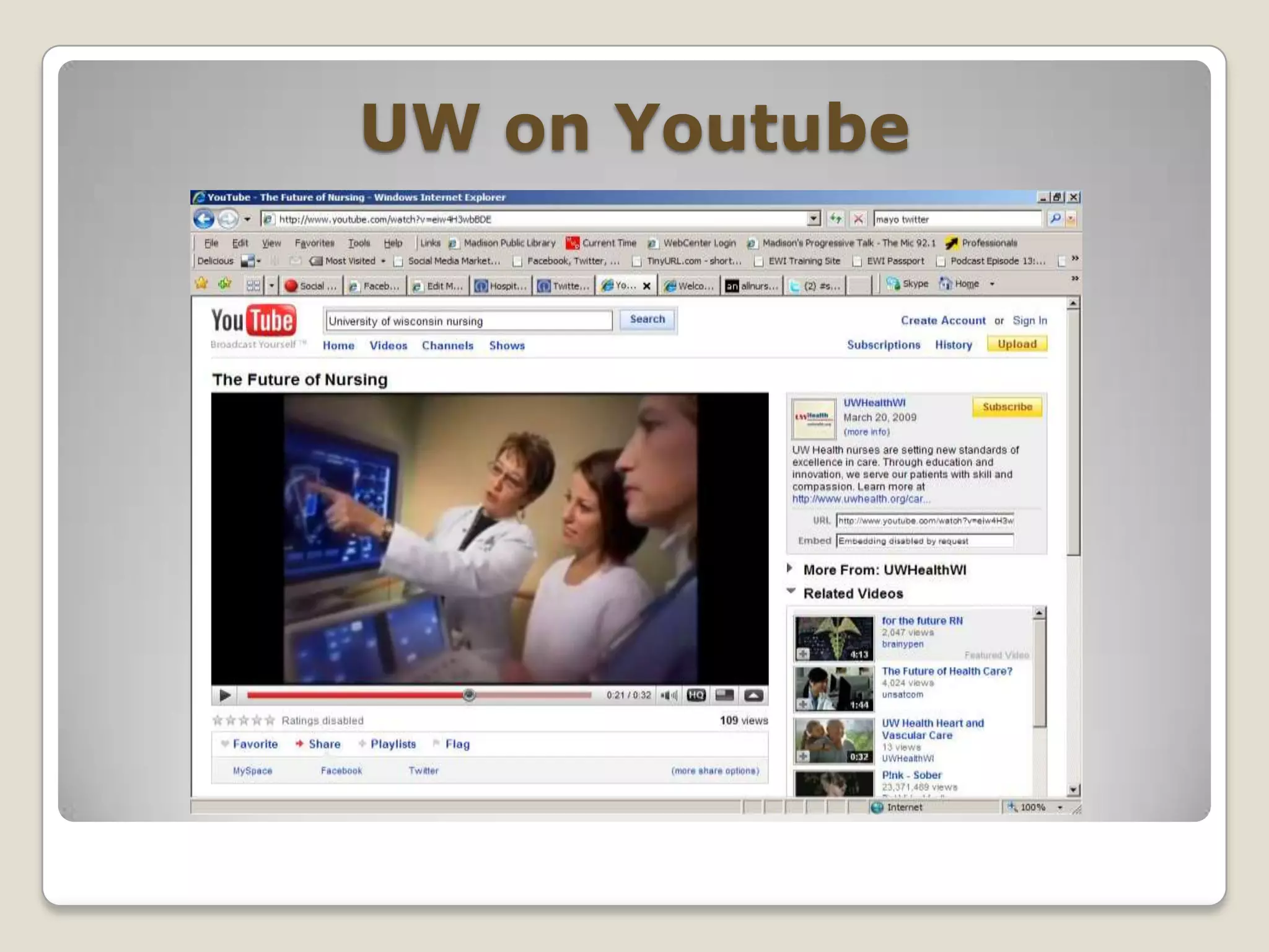UW on Youtube