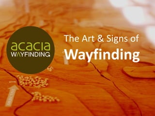 The Art & Signs of
Wayfinding
 