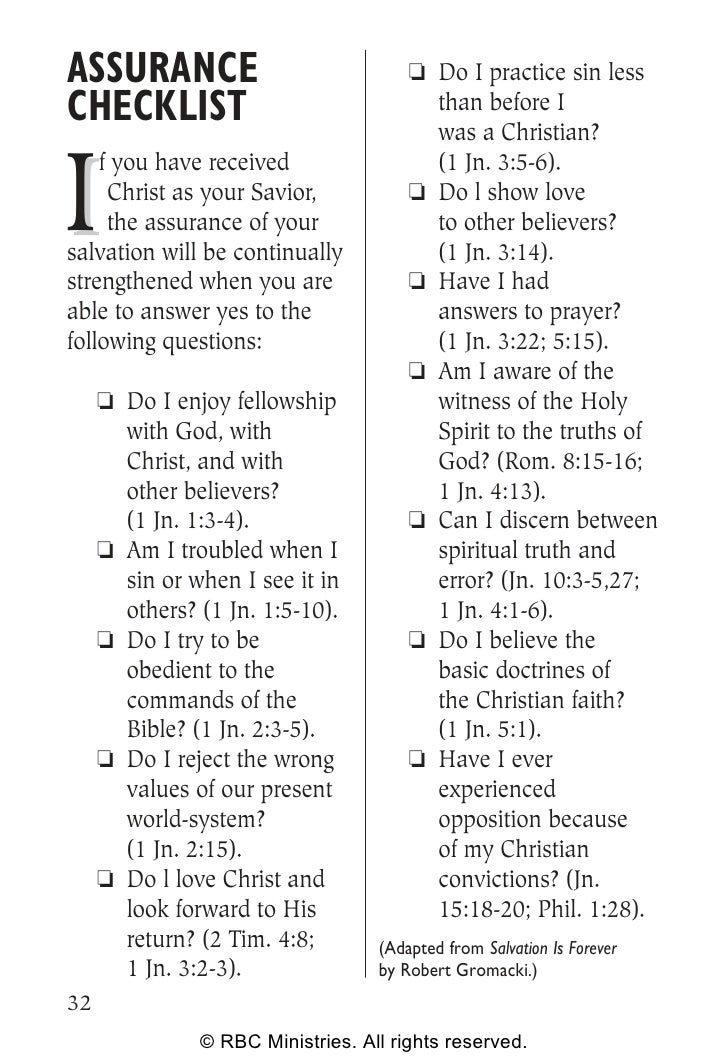 The Assurance Of Salvation