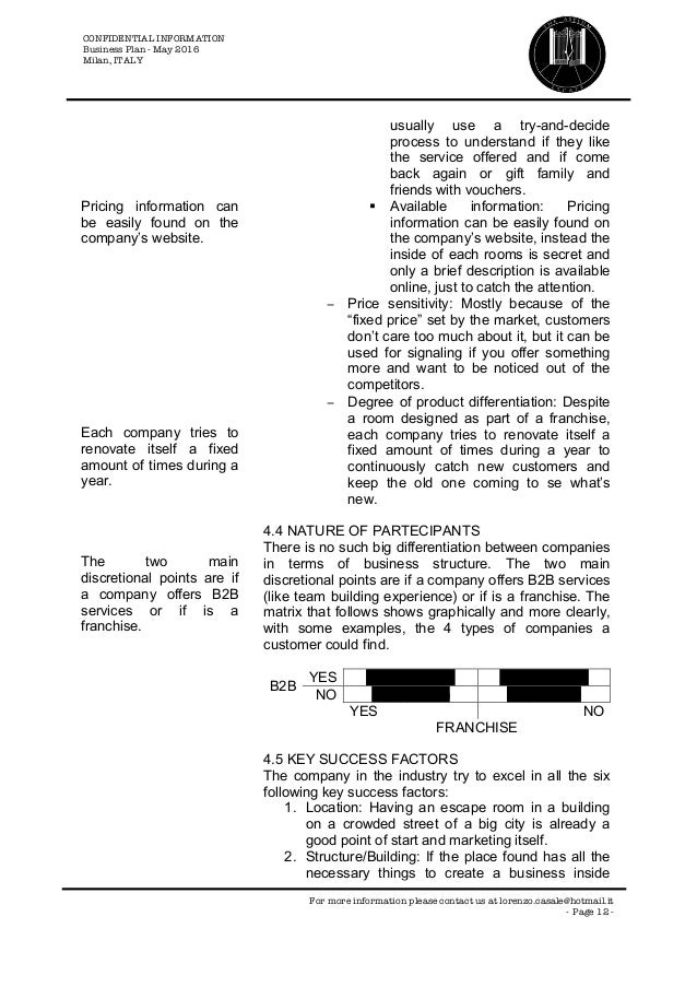 Location information business plan