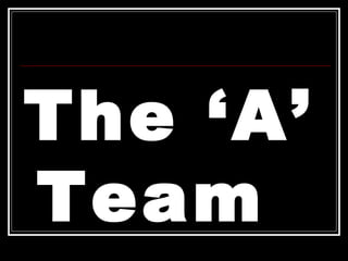 The ‘A’Team - Teamwork & Leadership