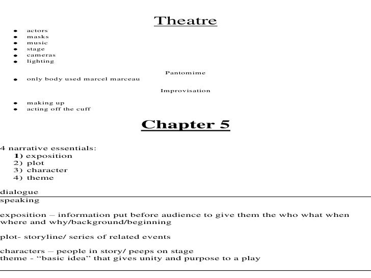 theatre arts notes