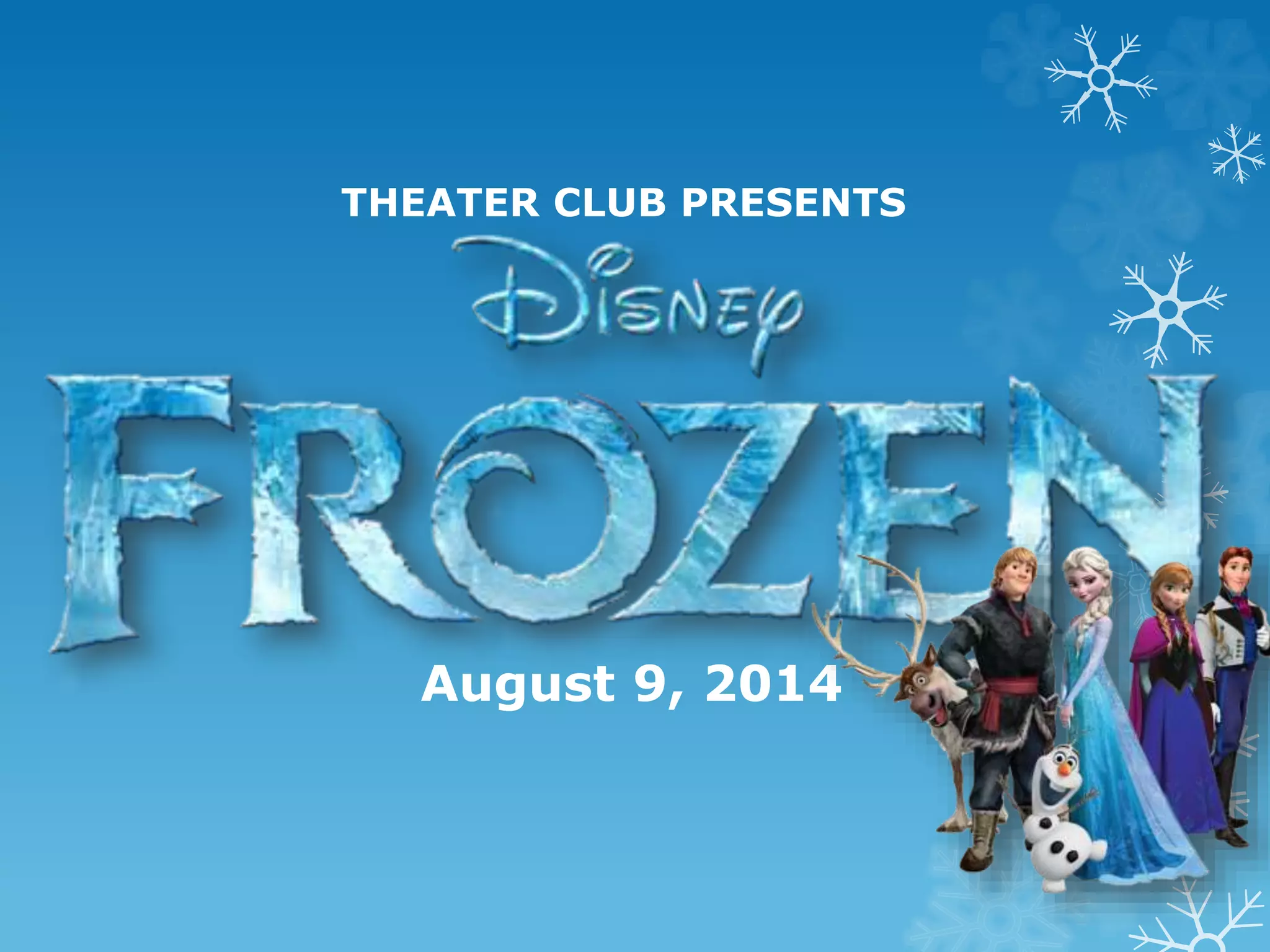 Frozen Sound Effects 9, 2014 PPT
