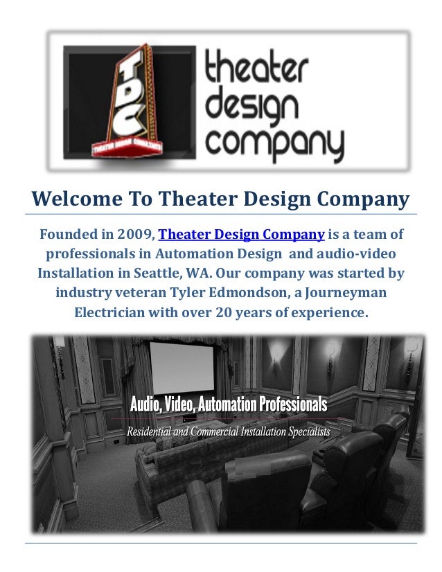 Theater Design Company Home Theatre Installation in Seattle