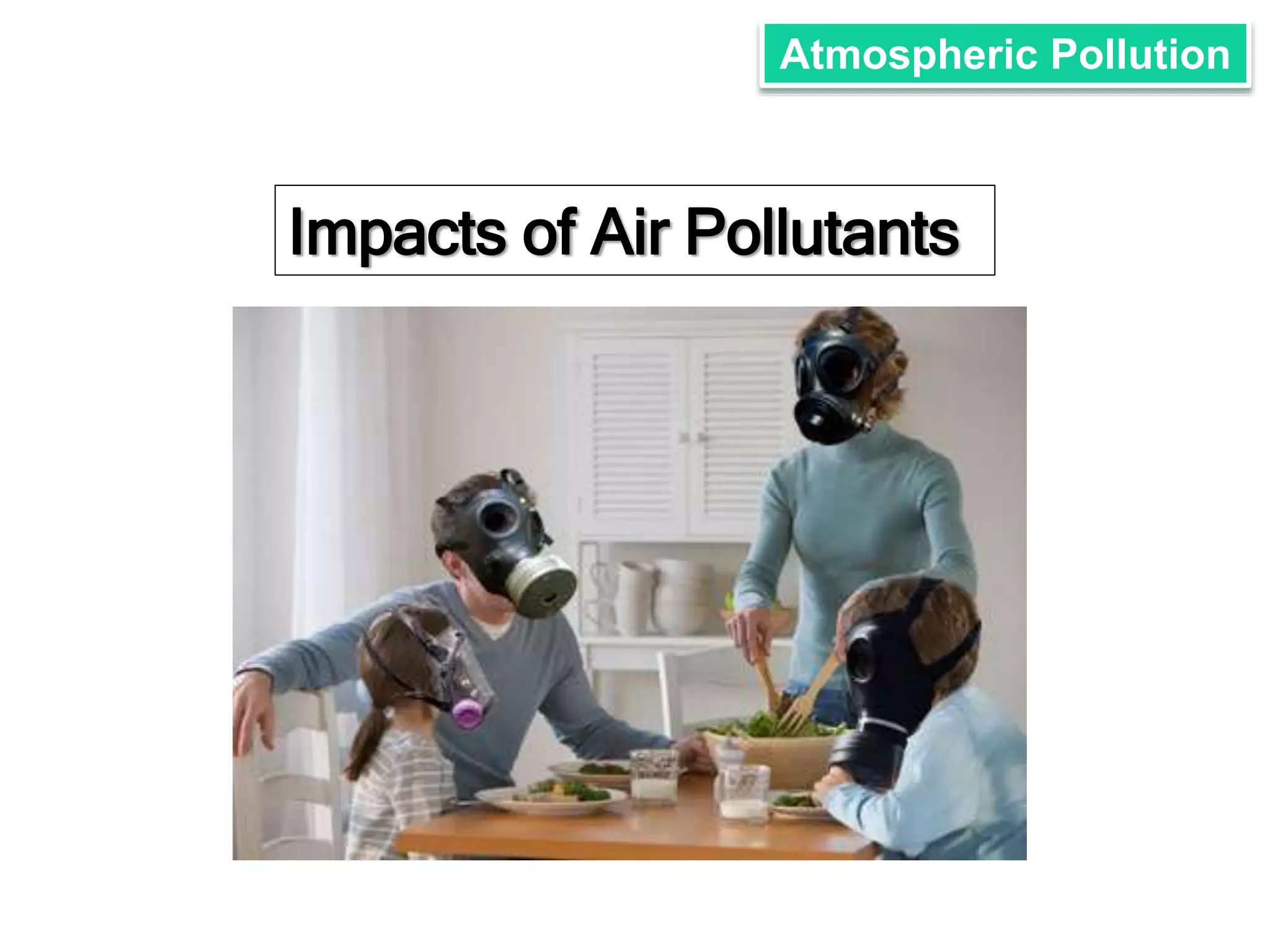 Atmospheric Pollution 
Impacts of Air Pollutants 
 