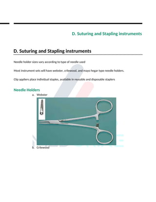 Seturing Set Instruments Comprehensive Guide to Surgical Theatre Instruments and Apparatus ...