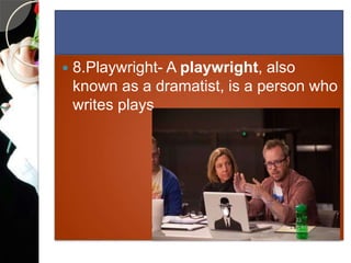 Theatre and performance arts on stage and on | PPTX