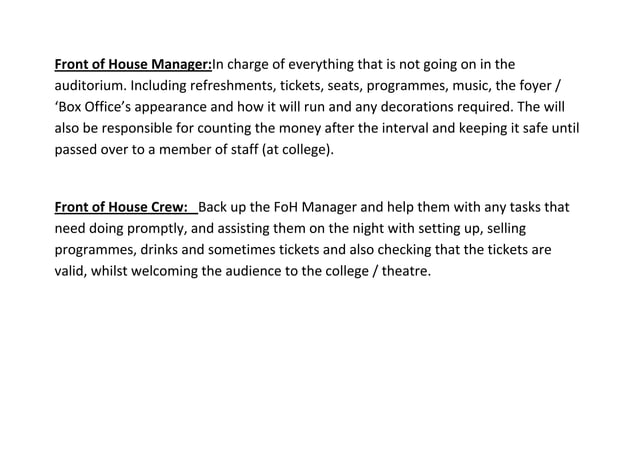 Theatre Hierarchy PPT