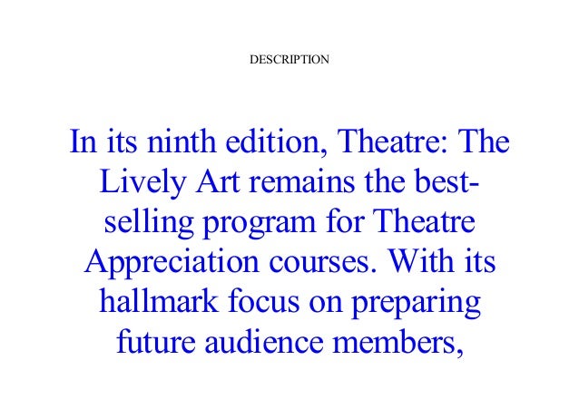 theatre the lively art 11th edition pdf free download