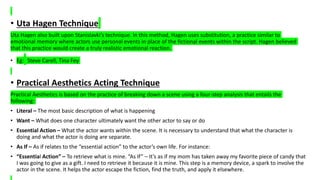theatre_workshop and acting techniques and auditorium | PPTX