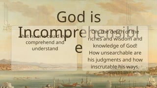 Incommunicable Understanding the Attributes of God: Communicable and Incommunicable ...