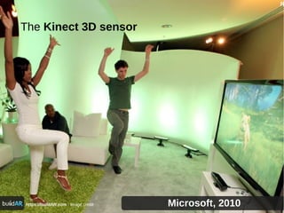 The Kinect 3D sensor
https://buildAR.com : image credit Microsoft, 2010
 