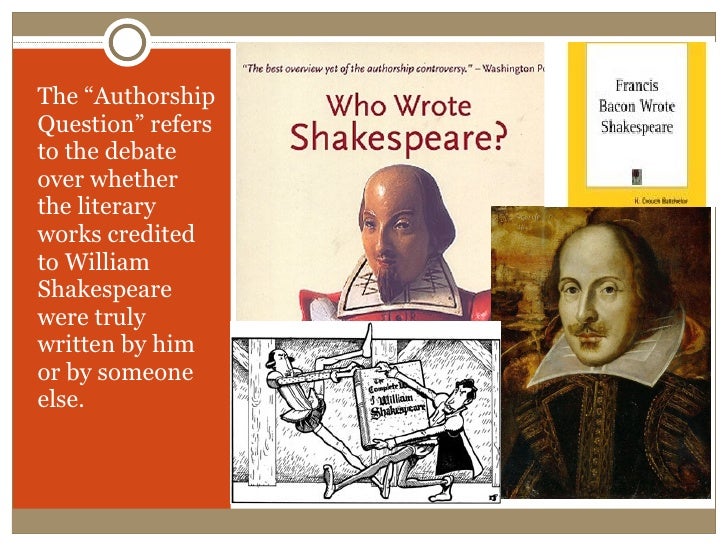 the authorship question authorship of shakespeare works