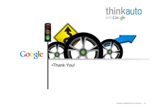 • Thank You!




               Google Confidential and Proprietary   23
 