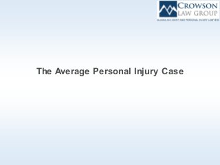 The Average Personal Injury Case
 