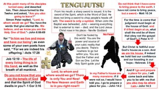 At this point many of his disciples
turned away and deserted
him. Then Jesus turned to the
Twelve and asked, “Are you also
going to leave?”
Simon Peter replied, “Lord, to
whom would we go? You have the
words that give eternal life. We
believe, and we know you are the
Holy One of God.”- John 6:66-69
for “‘In him we live and move
and have our being’; as even
some of your own poets have
said, “‘For we are indeed his
offspring.’- Acts 17:28
Job 12:10 - The life of
every living thing is in
His hand, as well as the
breath of all mankind.
Do you not know that you
are the temple of God
and that the Spirit of God
dwells in you?- 1 Cor 3:16
Lord, to whom and
where would we go? There
is only You and Now!
The New Heaven and Earth
is in you right now!!!
In my Father's house are
many mansions: if it
were not so, I would have
told you. I go to prepare a
place for you. - John 14:2
And if I go and prepare
a place for you, I will
come back and take
you to be with me that
you also may be where
I am.- John 14:3
But Christ is faithful over
God’s house as a son. And
we are his house, if indeed
we hold fast our confidence
and our boasting in our
hope.- Hebrews 3:6
For the time is come that
judgment must begin at
the house of God: and
if it first begin at us, what
shall the end be of them
that obey not the gospel
of God?- 1 Peter 4:17
Do not think that I have come
to bring peace to the earth. I
have not come to bring peace,
but a sword.- Matt 10:34
From his mouth a sharp sword is issued. It is the
sword of the Spirit, which is the Word of God. He
does not bring a sword to chop people's heads off
with. The sword is only a symbol. When John the
Baptist was beheaded, John – wearing everything
that is external to man – died, and the Lord Jesus
Christ rose in his place.- Neville Goddard
Don't be fooled by
this world. You are the
power and source of
your cubic reality that
you desire. There's
nowhere to go but
within you. You are
God the Father and
Son as One. Let the
Holy Spirit guide you!
No Fear!
 