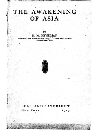 0
BY'
H M HYNDMAN
AUTIMR "TIRE BANKRUPTCY Gt INDIA," "CLZMXXC$AV f TUN MAN
AND NIS TIME," ETC .
BON. I AND LIVERIGHT
NEW YORK
	
1919
 