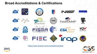 Broad Accreditations & Certifications
https://aws.amazon.com/compliance/dod/
 