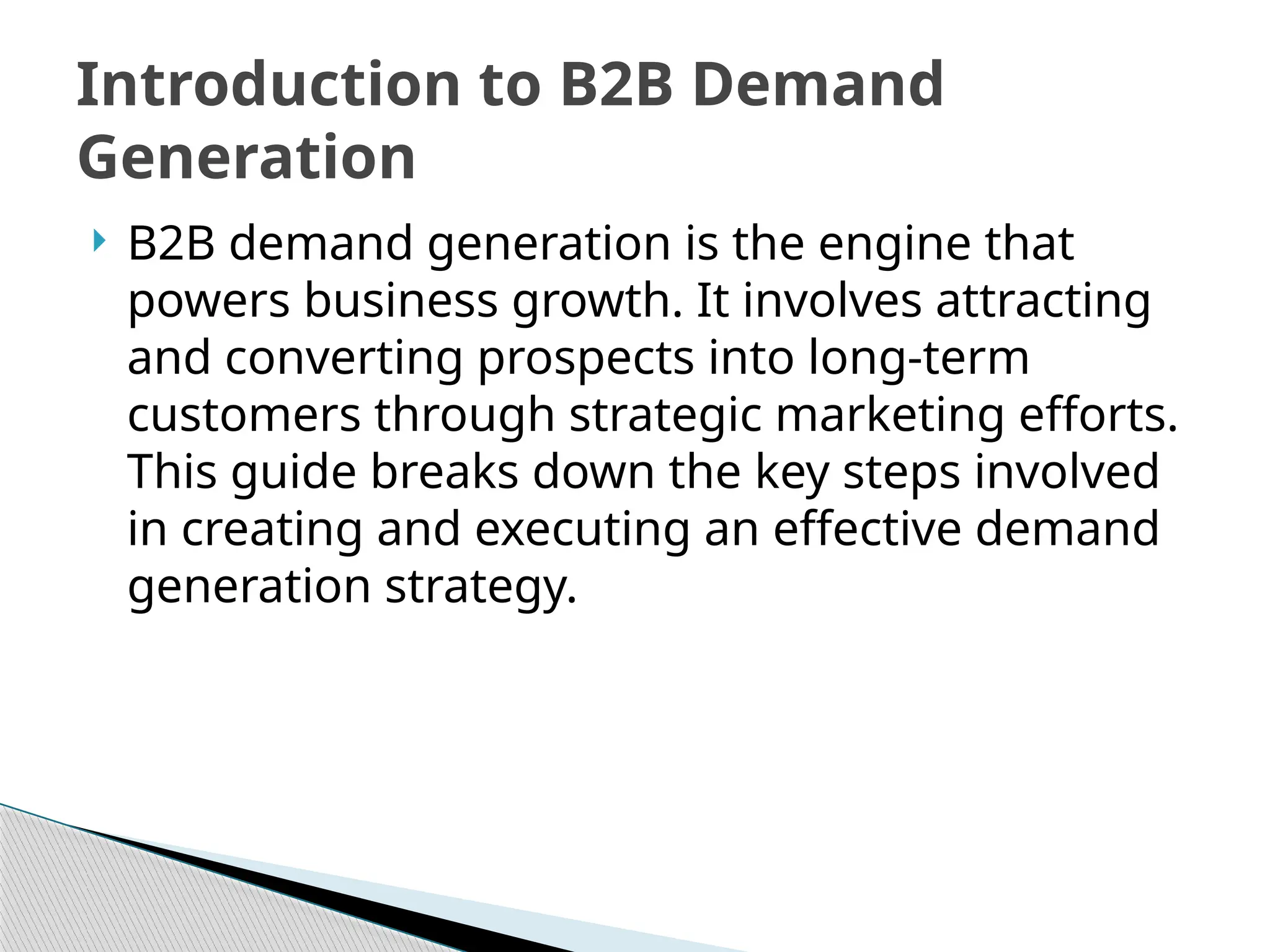 The B2B Marketer’s Roadmap to Demand Generation Success | PPTX