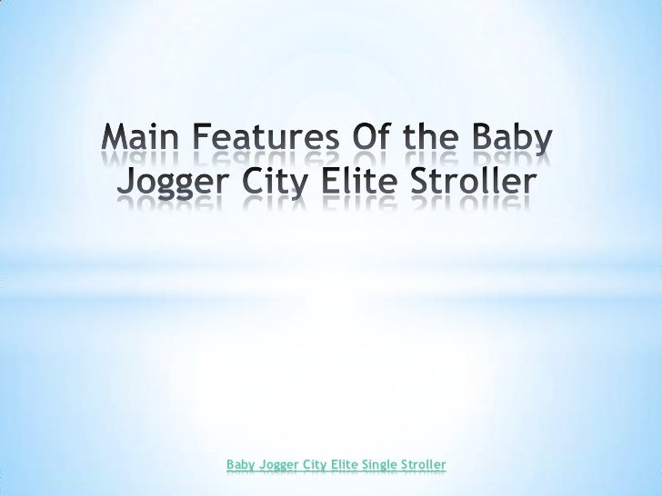 baby jogger city elite 2018