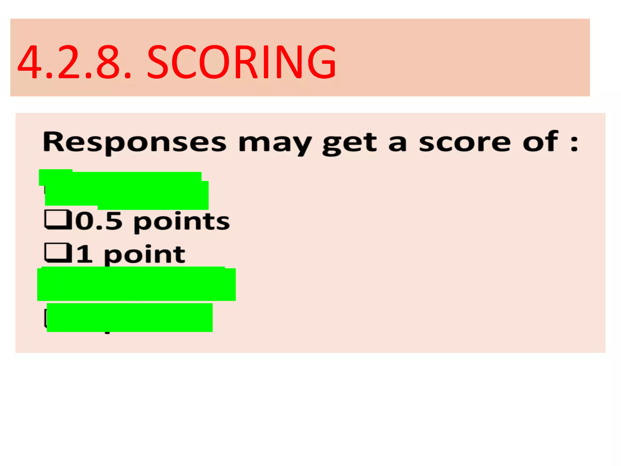 4.2.8. SCORING
 