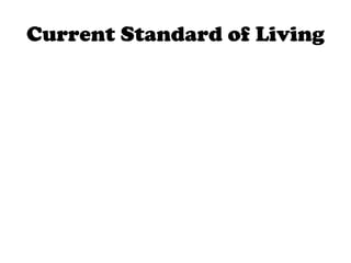 Current Standard of Living
 