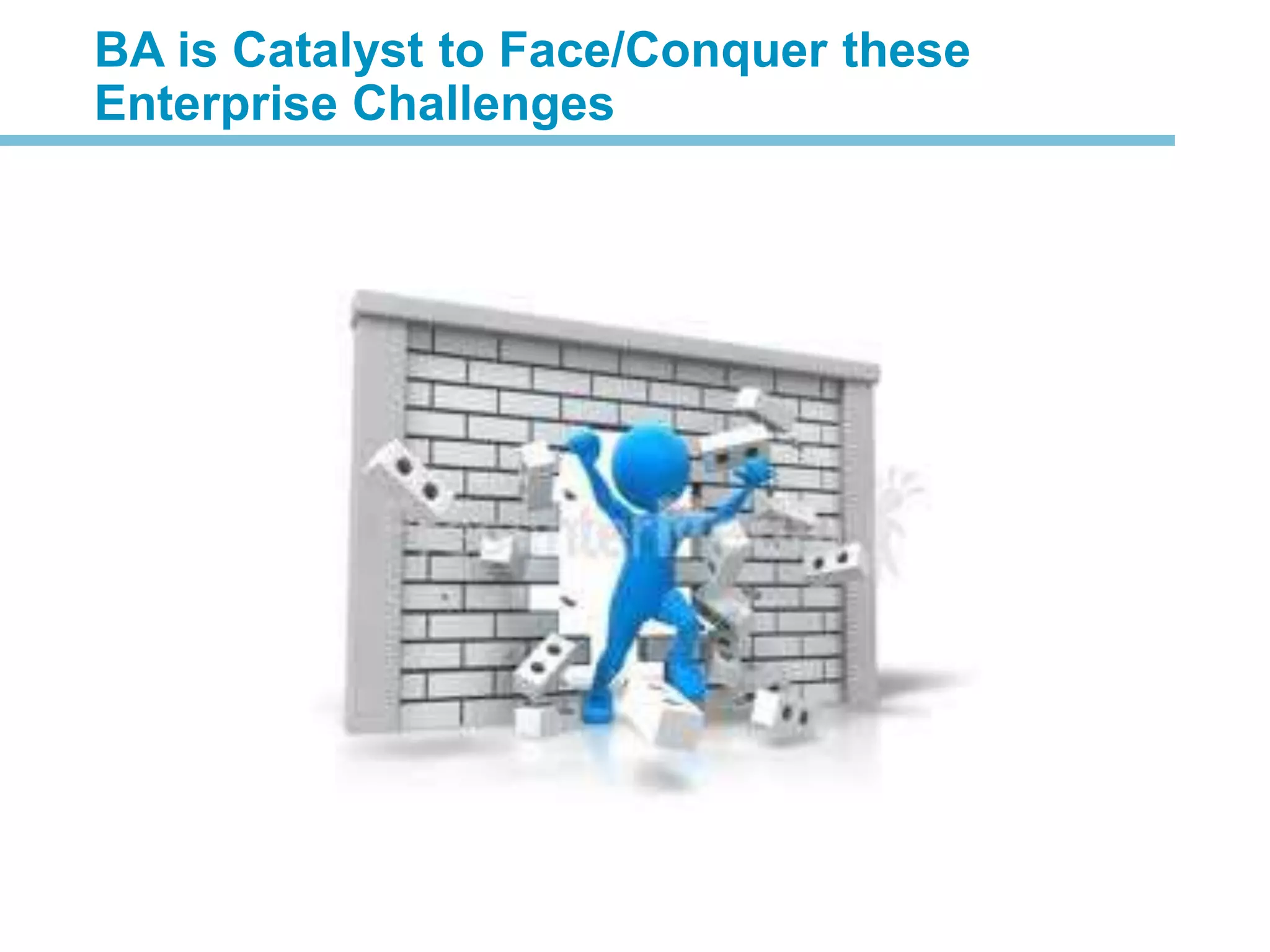 BA is Catalyst to Face/Conquer these
Enterprise Challenges
 
