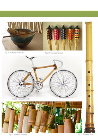 15 
Fig.18. Bamboo Tea Cup 
Fig.19. Bamboo Torches 
Fig.20. Bamboo Bicycle 
Fig.21. Bamboo Planters 
Fig.22. Bamboo Flute  