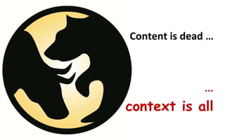 Content is dead …



            …
context is all
 