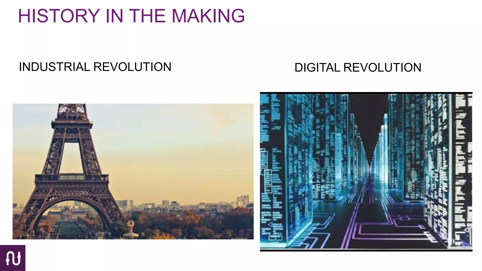 INDUSTRIAL REVOLUTION
HISTORY IN THE MAKING
DIGITAL REVOLUTION
 