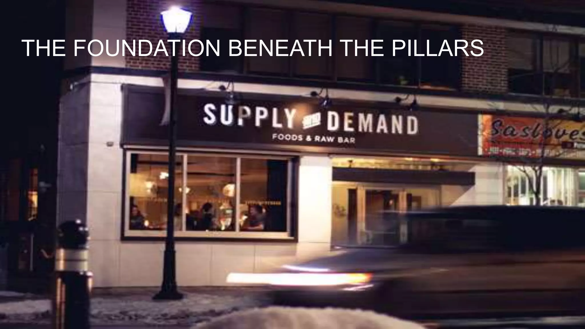 THE FOUNDATION BENEATH THE PILLARS
 