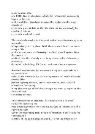 The Barriers to Electronic Medical Record Systems and How to O.docx