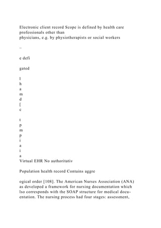 The Barriers to Electronic Medical Record Systems and How to O.docx