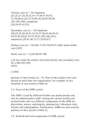 The Barriers to Electronic Medical Record Systems and How to O.docx