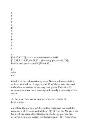 The Barriers to Electronic Medical Record Systems and How to O.docx