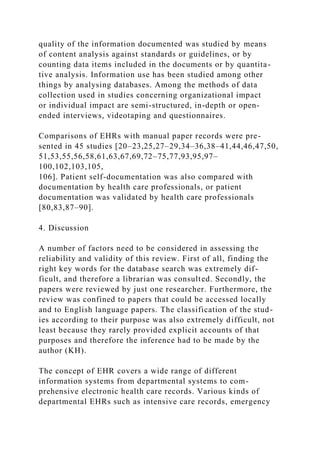 The Barriers to Electronic Medical Record Systems and How to O.docx