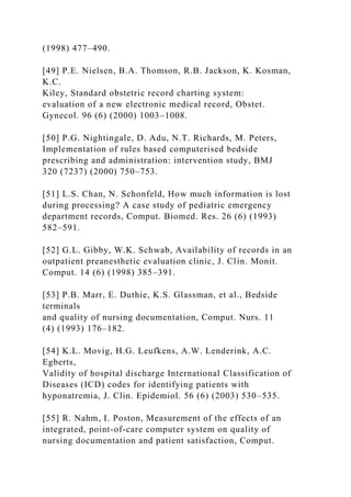 The Barriers to Electronic Medical Record Systems and How to O.docx