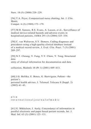 The Barriers to Electronic Medical Record Systems and How to O.docx