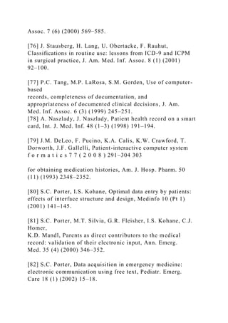 The Barriers to Electronic Medical Record Systems and How to O.docx