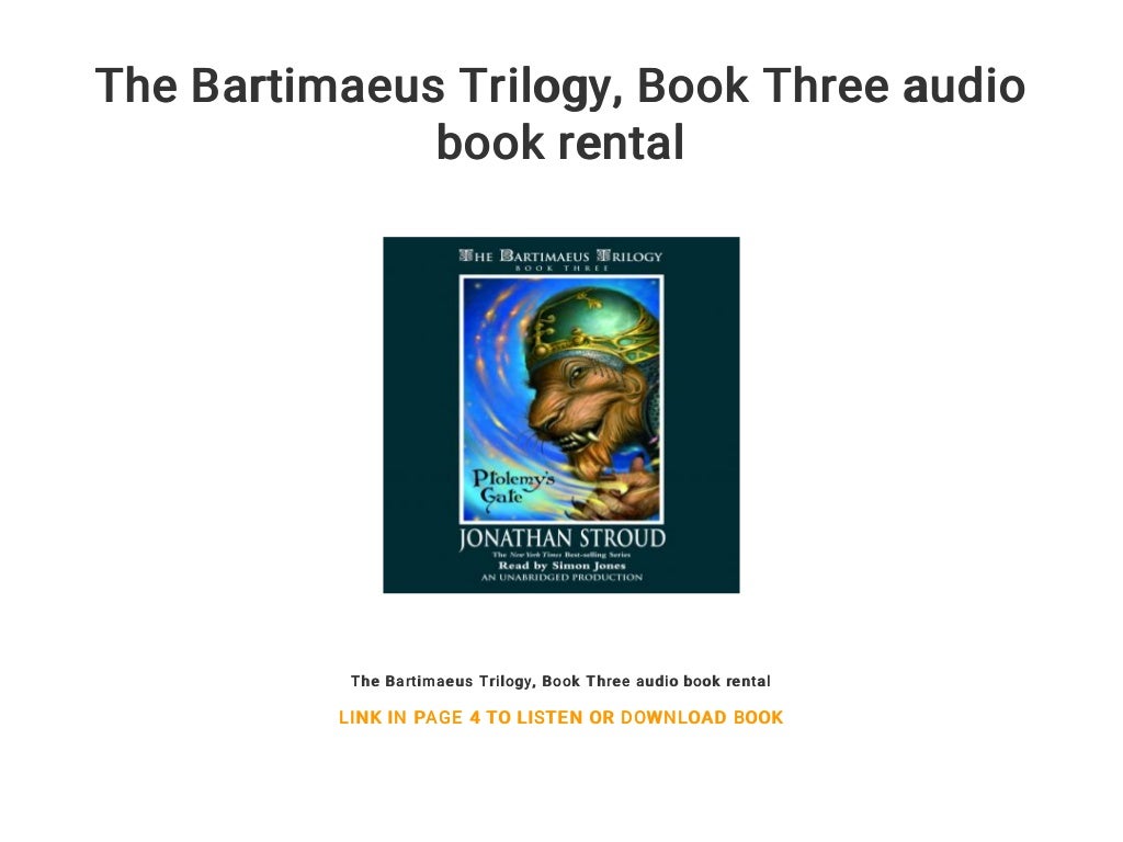 The Bartimaeus Trilogy... Book Three audio book rental