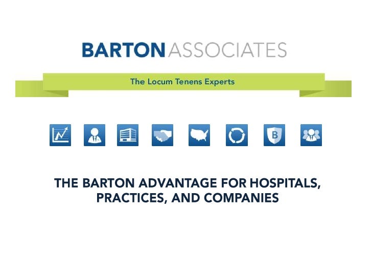 The Barton Associates Locum Tenens Advantage