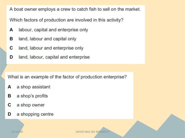 Basic Economic Problems | PPTX