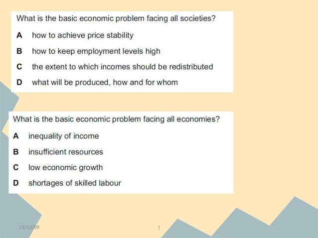 Basic Economic Problems | PPTX