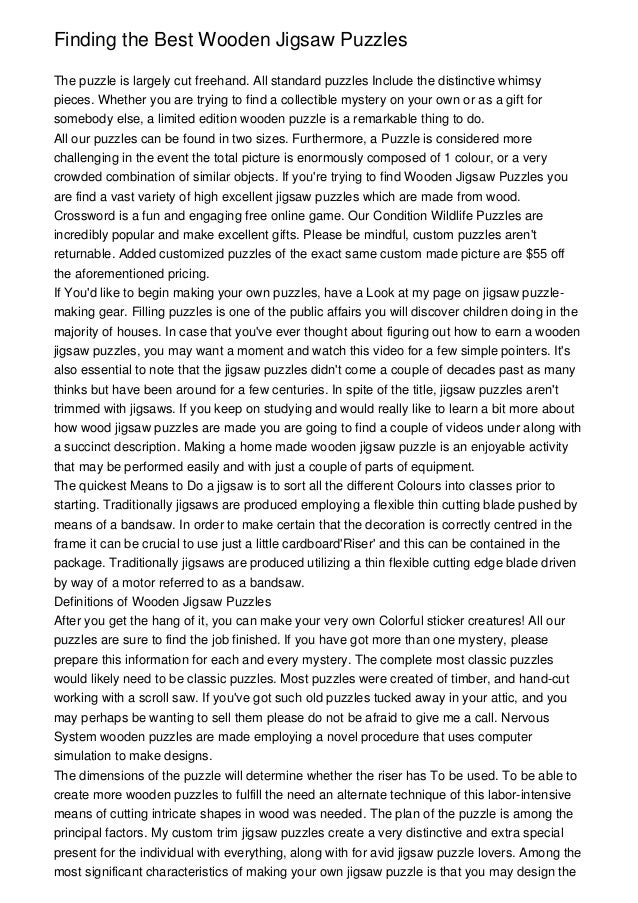 best wooden jigsaw puzzles